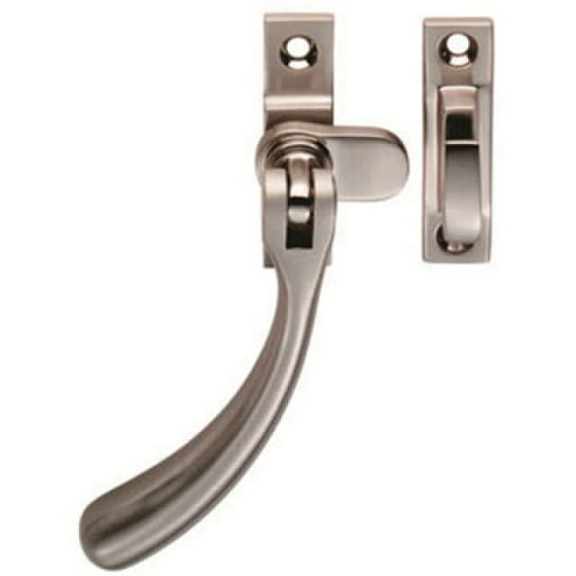 Loops Bulb Ended Casement Window Fastener 98mm Handle 45mm Centres Satin Nickel Metallics