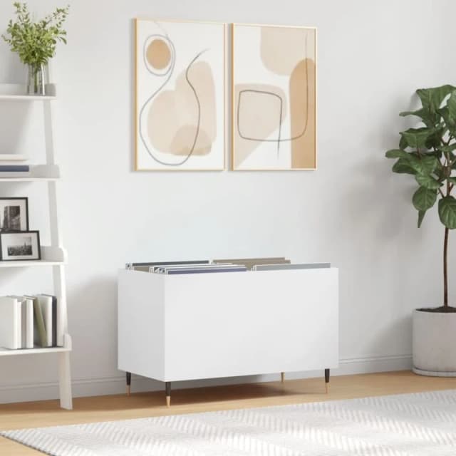 VIDAXL Record Cabinet White 74.5x38x48cm Engineered Wood Vidaxl 8720845877279