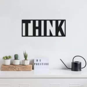 Think Black Decorative Metal Wall Accessory