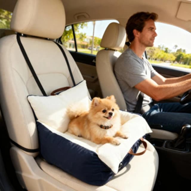 Pawhut Dog Car Seat, Cosy Pet Car Booster Seat For Small Dog Under 5 Kg