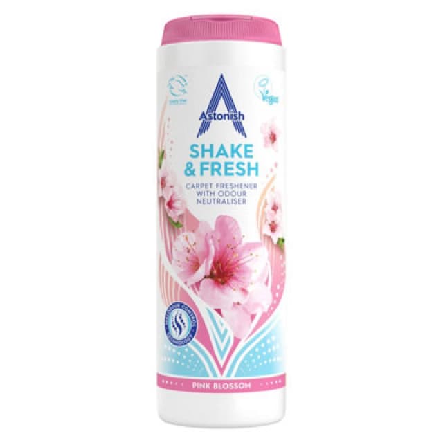 Astonish Shake & Fresh Pink Blossom Carpet Freshener, 350G