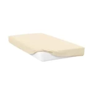 Belledorm Jersey Cotton Deep Fitted Sheet (Crib) (Ivory)
