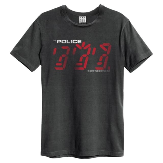 Amplified Amplified Men Ghost In The Machine The Police T-Shirt in Charcoal Size: Small Charcoal S Male 5063470344888