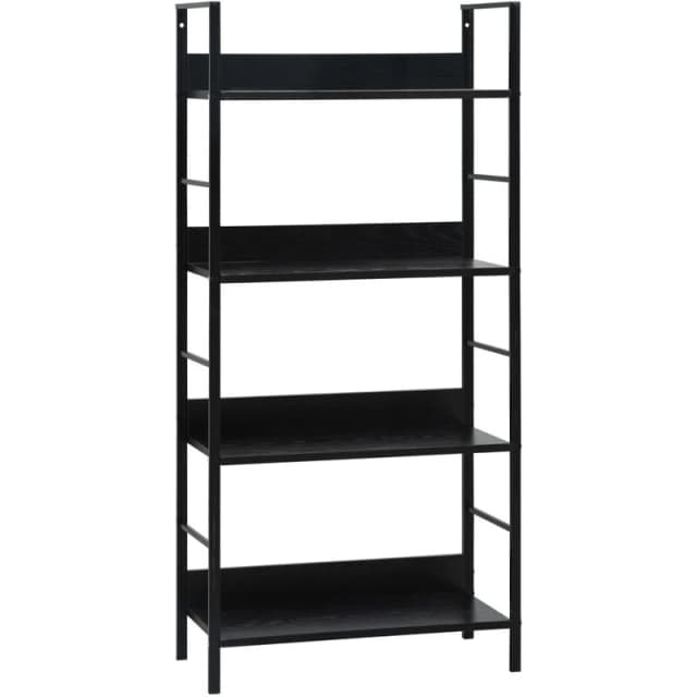 VIDAXL Vidaxl - 4-Layer Book Shelf Black 60x27.6x124.5cm Engineered Wood 8719883890586