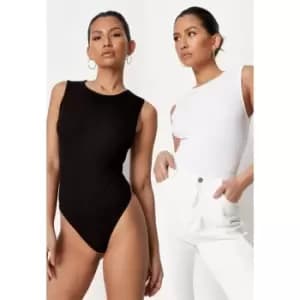 Missguided Ribbed Sleeveless Bodysuits - Multi