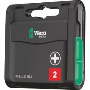 Wera Bit-Box Extra Hard Philps Screwdriver Bits PH2 25mm Pack of 20