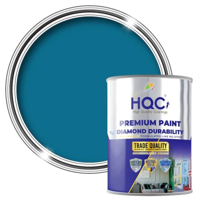 HQC PAINTS Wood Paint - 20L - Best Use For Fences, Gates, Sheds & Furniture in Marina Blue Marina Blue Unisex 20L