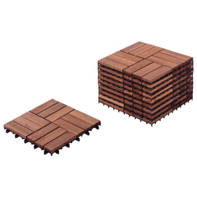 Beliani Outdoor Flooring Acerenza Certified Acacia Wood Brown