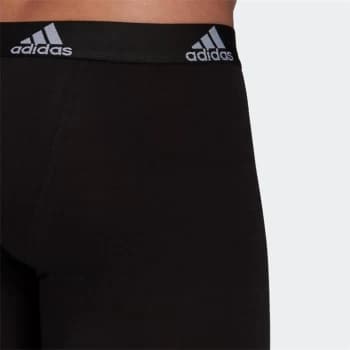 adidas Logo Boxer Briefs 3 Pairs Mens - Black / Medium Grey Heather /