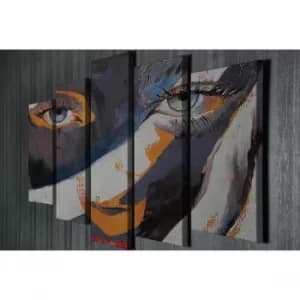 BC048 Multicolor Decorative Canvas Painting (5 Pieces)