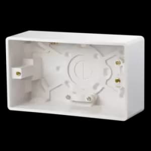 Click Scolmore Mode 2 Gang 47mm Pattress Box Polar White - CMA086