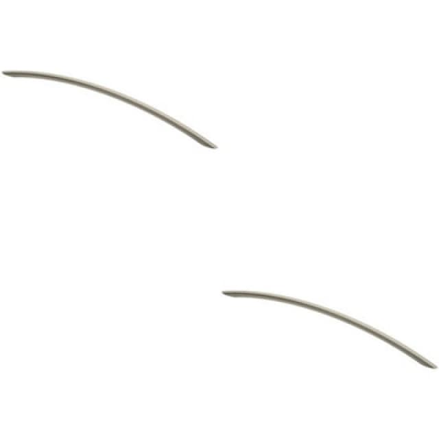 Loops 2x Curved Bow Cabinet Pull Handle 372 x 10mm 320mm Fixing Centres Satin Nickel Metallics unisex