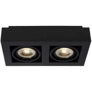 Lucide ZEFIX - Ceiling Spotlight - LED Dim to warm - GU10 - 2x12W 2200K/3000K - Black