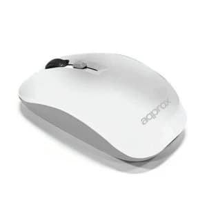 Approx APPXM180X Wireless Optical Mouse 800-1600 DPI Nano USB White & Grey