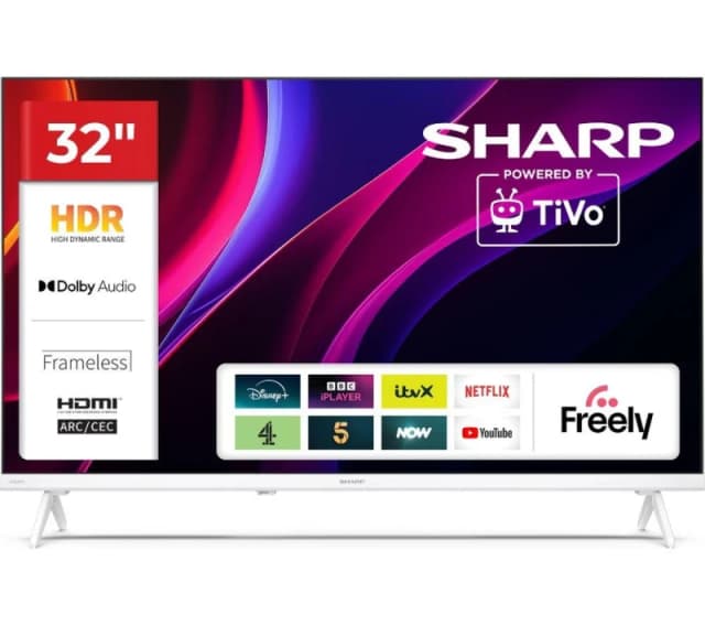 32" Sharp 1T-C32HE2245KW Smart HD Ready HDR LED TV - White 5905683273558