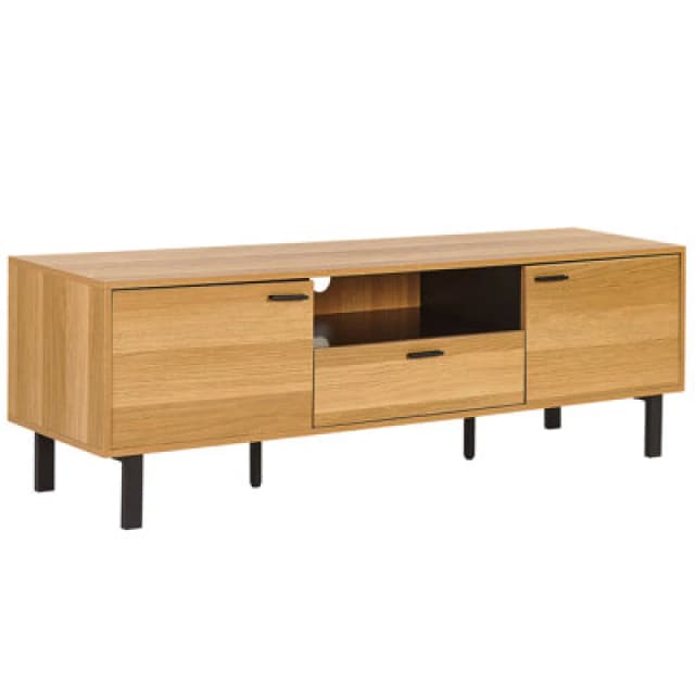 Beliani TV Stand Claremont Light Brown
