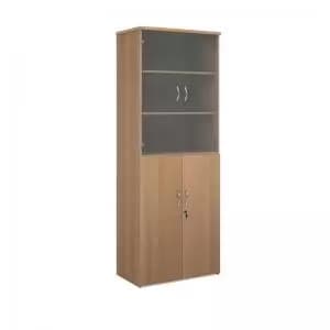 Universal combination unit with glass upper doors 2140mm high with 5