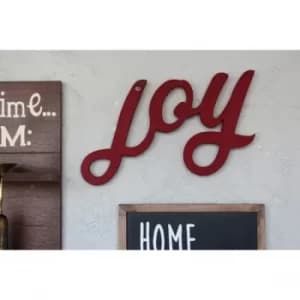 Red Joy Red Decorative Wooden Wall Accessory