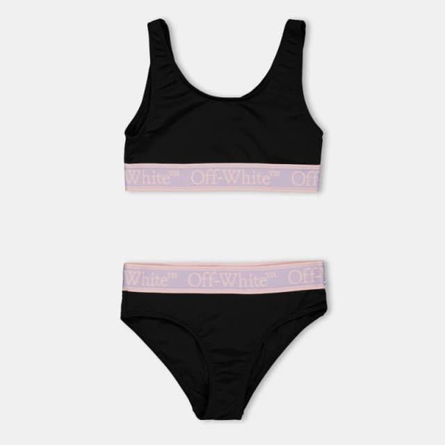 Off White Kids Bikini Set Black/Lilac female 4Y