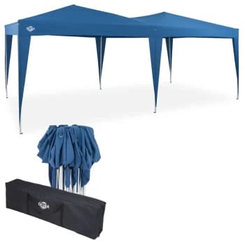 Deuba - Gazebo 3x6m Capri Pop-Up Party Tent Outdoor Garden Patio Festival Canopy Marquee Blue