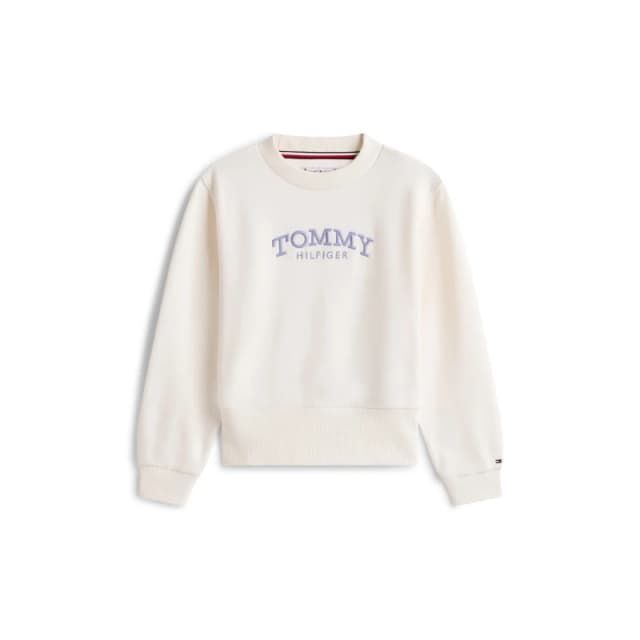 Tommy Hilfiger Kids Crew Sweatshirt Crew Sweaters 12Y Cream 52316669215