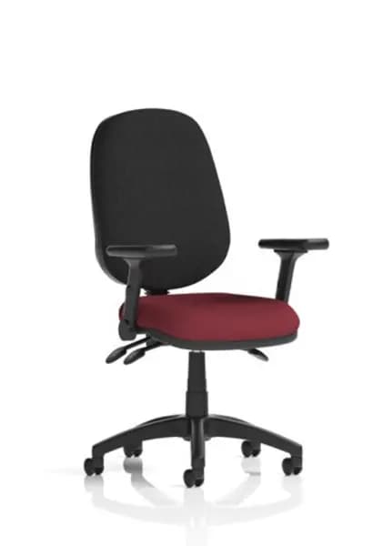 Eclipse Eclipse Plus III Lever Task Operator Chair Bespoke Colour Seat Ginseng Chilli With Height Adjustable And Folding Arms KCUP1765