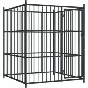 Outdoor Dog Kennel 150x150x185cm Vidaxl Black