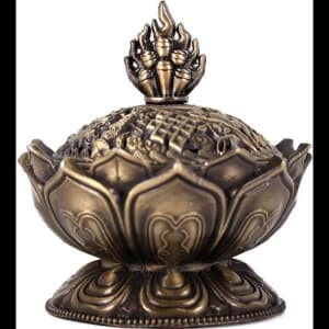 Metal Lotus Incense Cone Holder