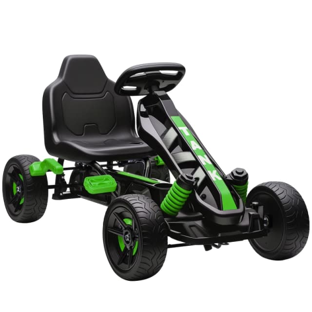 AIYAPLAY Pedal Go Kart with Automatic Clutch, for Ages 3-6 Years, Green 370-395V00GN