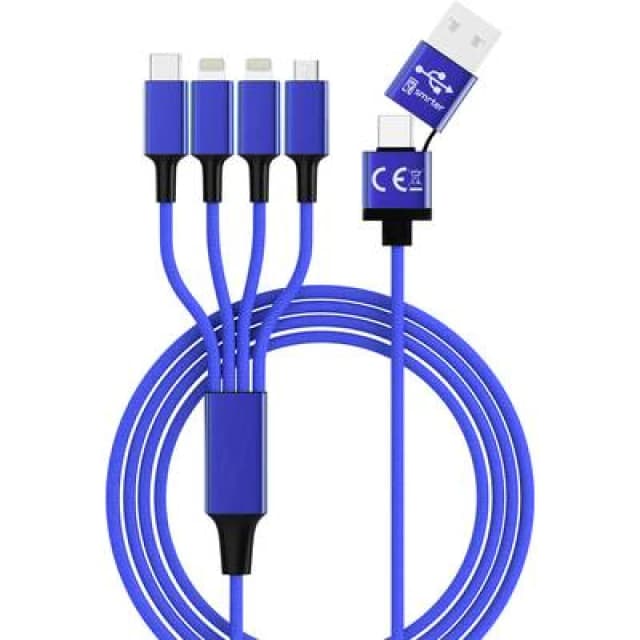 Smrter HYDRA ELITE-L BL - Ladekabel USB-A/-C -> micro USB USB-C...