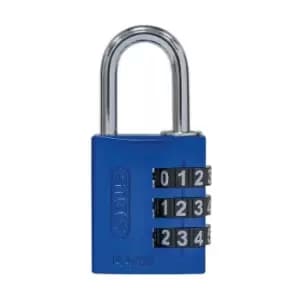 Zahlen-Hangschloss 144/30 blau Lock-Tag