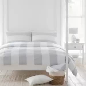 Drift Upton Eco-Friendly Duvet Cover and Pillowcase Set Silver