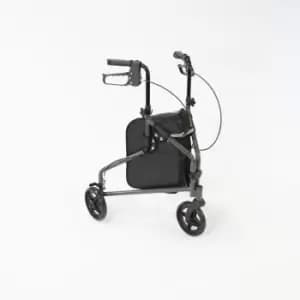 NRS Healthcare 3 Wheel Steel Rollator - Silver