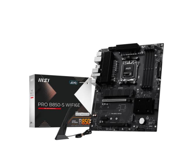 MSI PRO B850-S WIFI6E AM5 DDR5 ATX Ryzen Motherboard