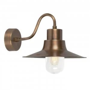 1 Light Outdoor Fisherman Dome Wall Light Brass IP44, E27