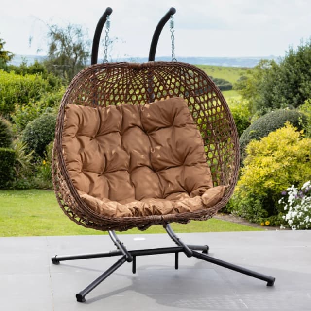 Artemis Home Beauchamp Swinging Double Garden Seat in Brown Brown Unisex