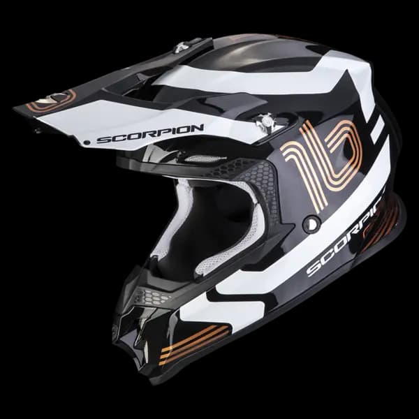 Scorpion VX-16 Evo Air Tub Metal Black-Gold Offroad Helmet Size M