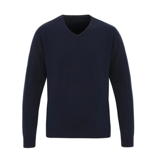 Premier Premier Men Essential Acrylic V Neck Sweatshirt in Navy Size: X-Small Navy XS Male 5063425979943