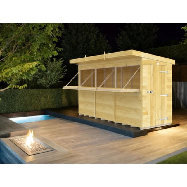 DIY Sheds 12 x 4 BAR, Brown 12X4PBARFF