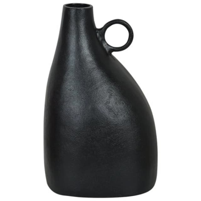 Beliani Decorative Vase Narbada Metal 36cm Black