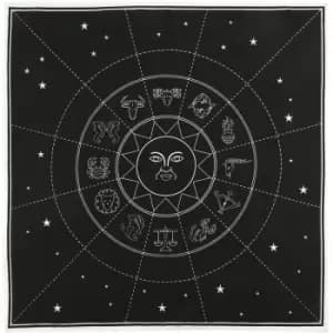 Zodiac Altar Cloth (One Size) (Black/White) - Black/White - Something Different