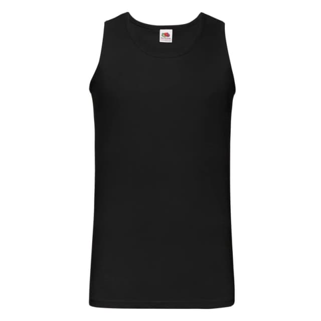 Fruit Of The Loom Fruit of the Loom Men Valueweight Athletic Tank Top in Black Size: Small Black S Male 5063527225429