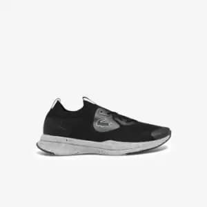 Lacoste Mens Run Spin Eco Textile Trainers Size 10 UK Black & Off White
