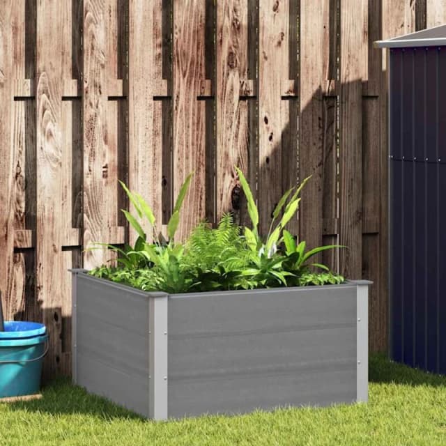 VIDAXL Garden Raised Bed wpc 100x100x54cm Grey Vidaxl 8718475568643