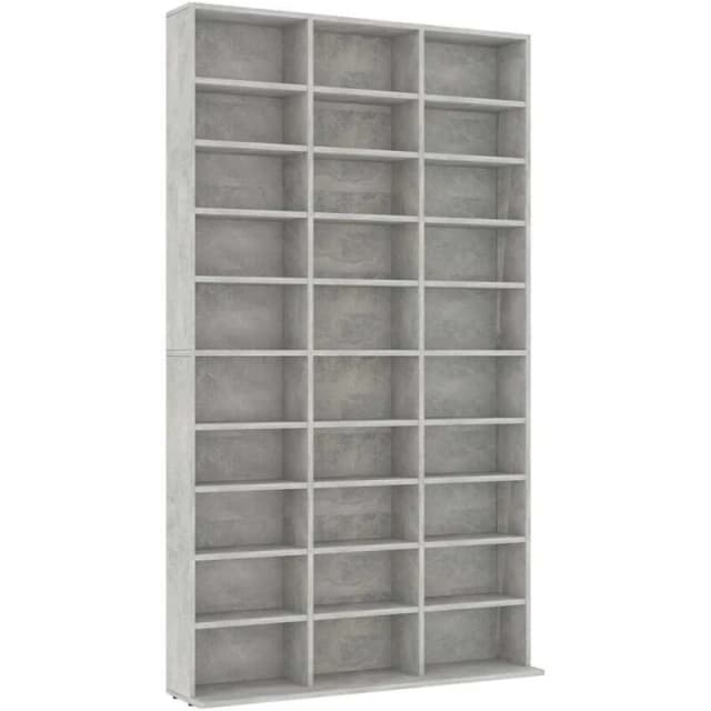 VIDAXL Cd Cabinet Concrete Grey 102x16x177.5cm Engineered Wood Vidaxl 801782