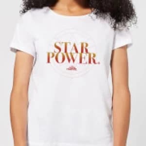 Captain Marvel Star Power Womens T-Shirt - White