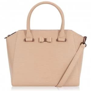 Ted Baker Daryyl Bow Leather Tote Bag - taupe