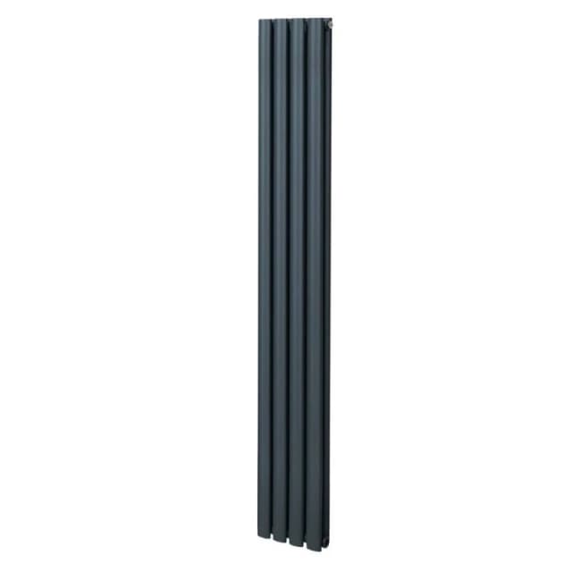 Monstershop Oval Radiator - 1800 x 240mm - Anthracite Grey