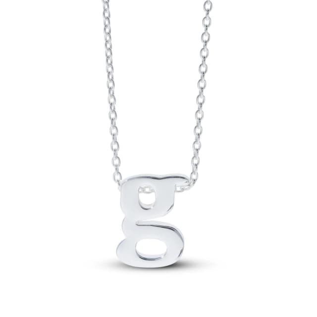 Be You Sterling Silver lowercase Initial Necklace Silver female G
