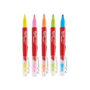 Milwaukee Hand Tools INKZALL Highlighter Assorted Colours (Pack 5)